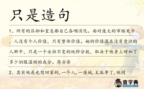 只是造句