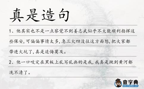 真是造句