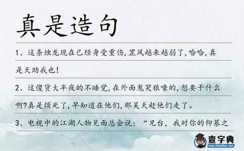 真是造句