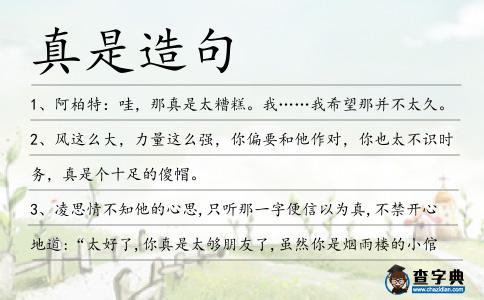 真是造句