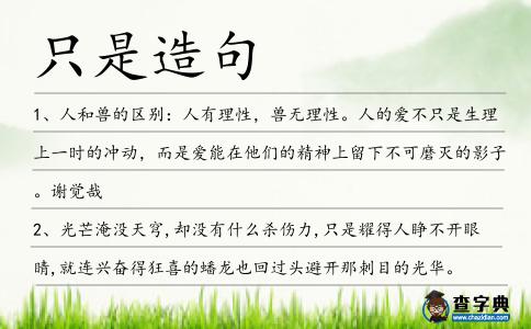 只是造句