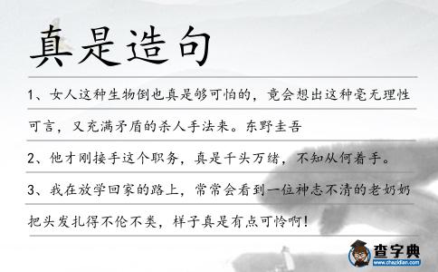 真是造句
