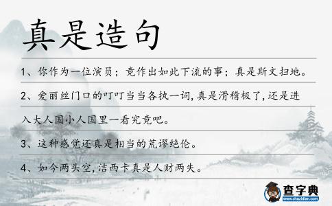 真是造句