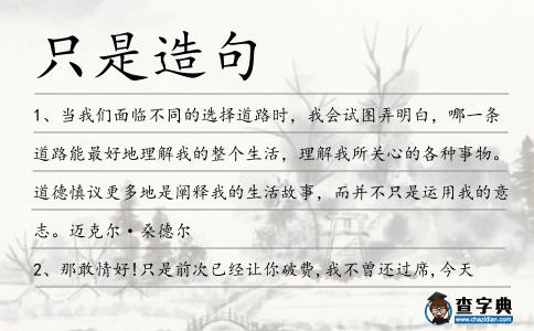 只是造句