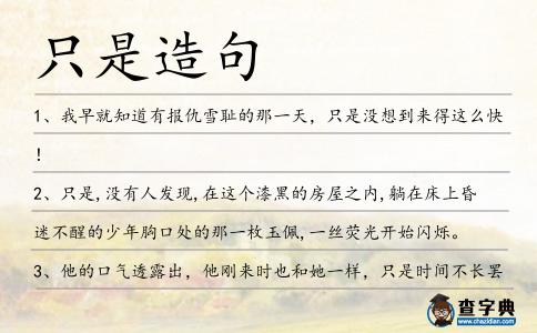 只是造句