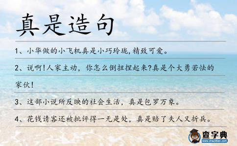 真是造句