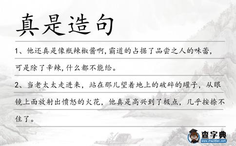 真是造句