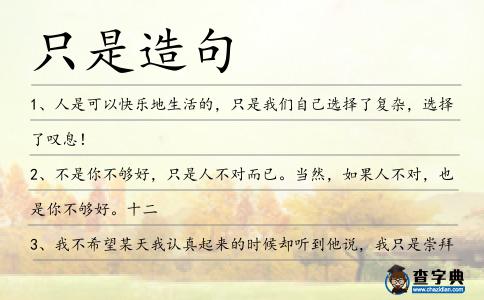 只是造句