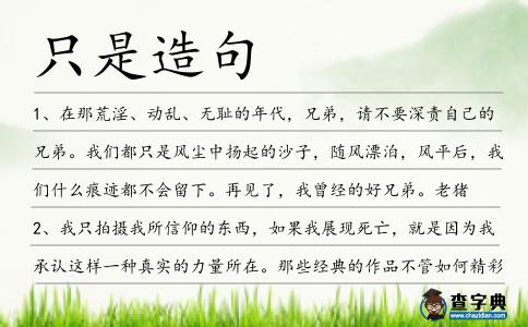 只是造句