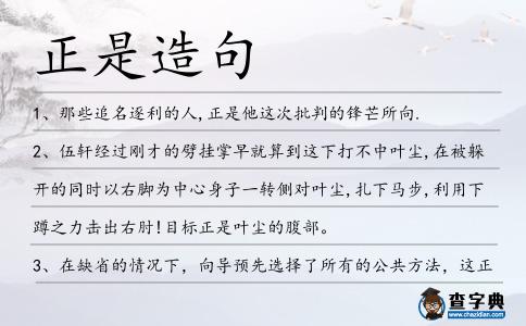 正是造句