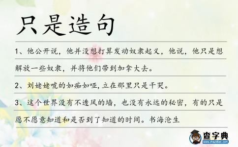 只是造句