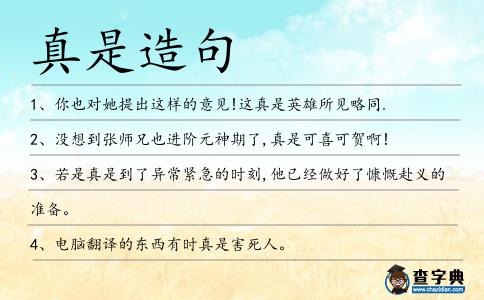 真是造句