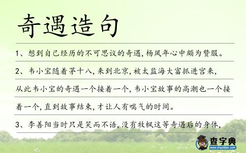 奇遇造句