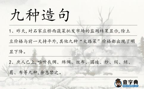 九種造句