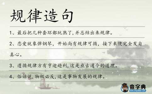規律造句