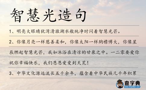智慧光造句