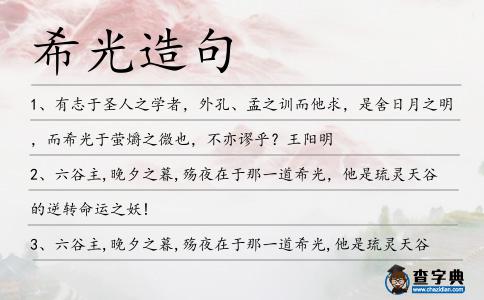 希光造句