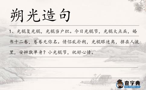 朔光造句