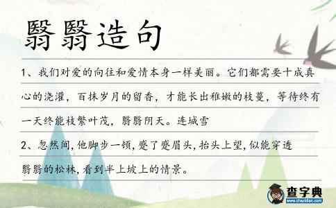 翳翳造句