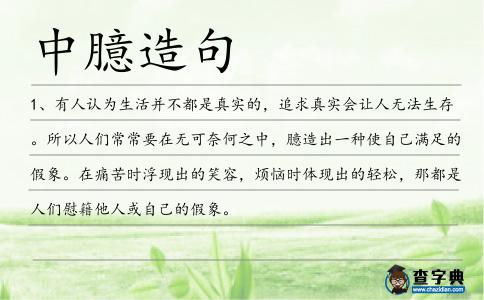 中臆造句