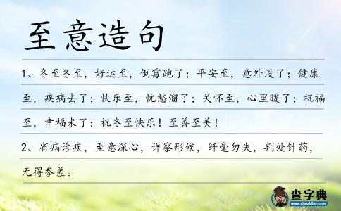 至意造句