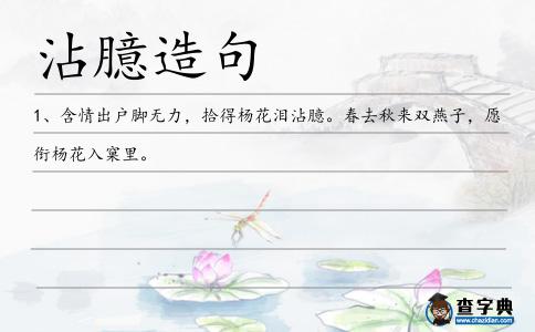 沾臆造句