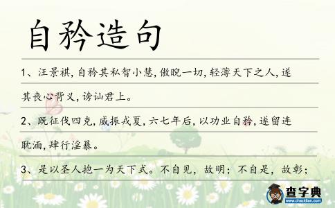 自矜造句