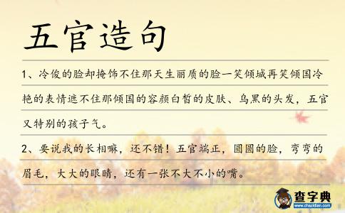五官造句