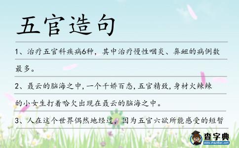五官造句