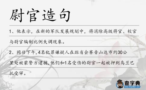 尉官造句