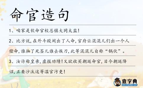 命官造句