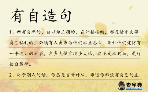有自造句