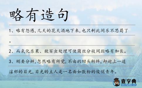 略有造句
