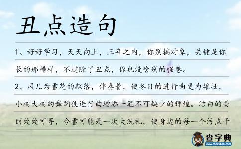 丑點造句