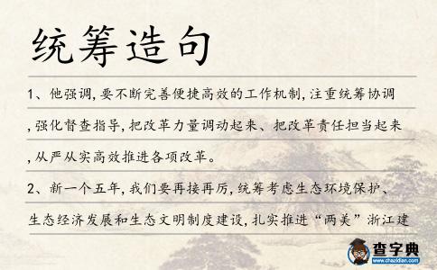 統籌造句