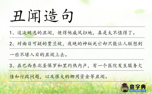 丑聞造句