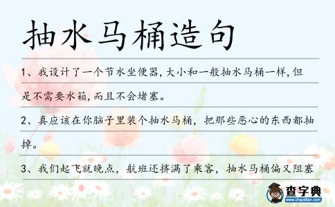 抽水馬桶造句
