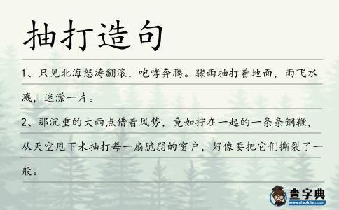 抽打造句