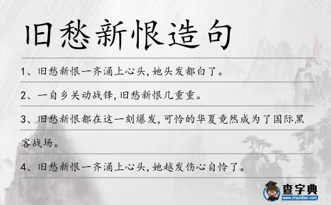 舊愁新恨造句