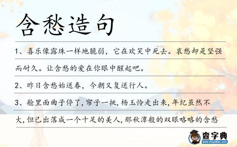 含愁造句