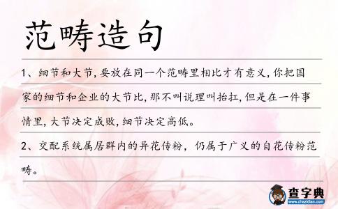 范疇造句