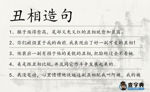 丑相造句