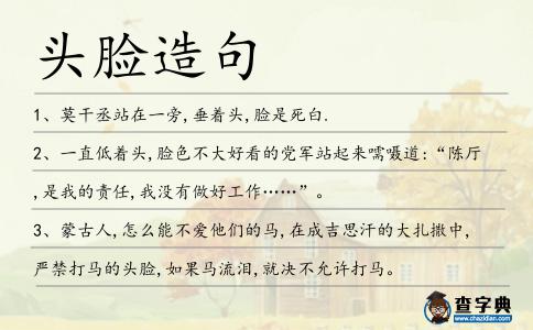 頭臉造句