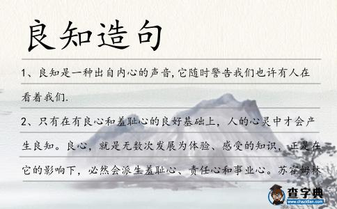 良知造句