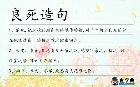 良死造句