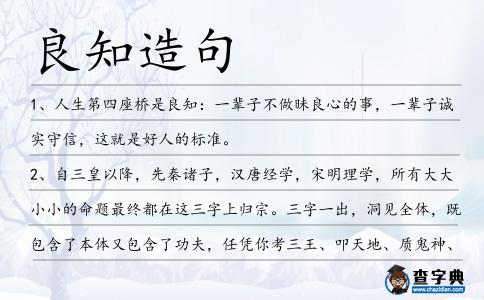 良知造句