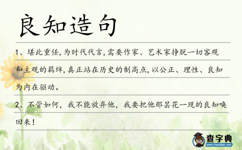 良知造句