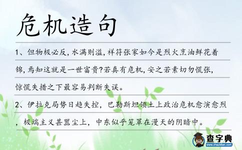 危機(jī)造句
