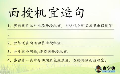 面授機宜造句