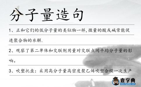 分子量造句